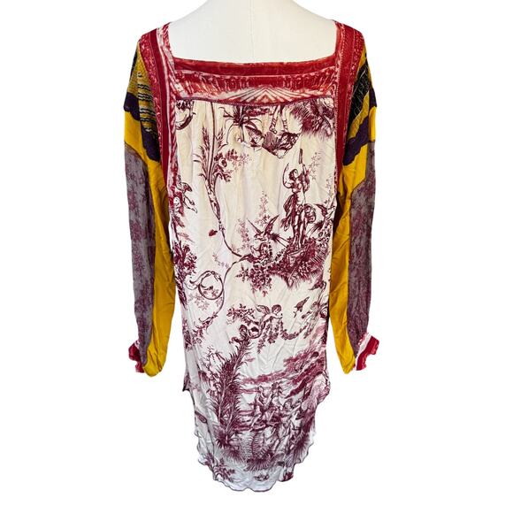 Jean Paul Gaultier Soleil Mixed Media Mesh Panel Lace Detail Dress Size XL - Picture 2 of 12